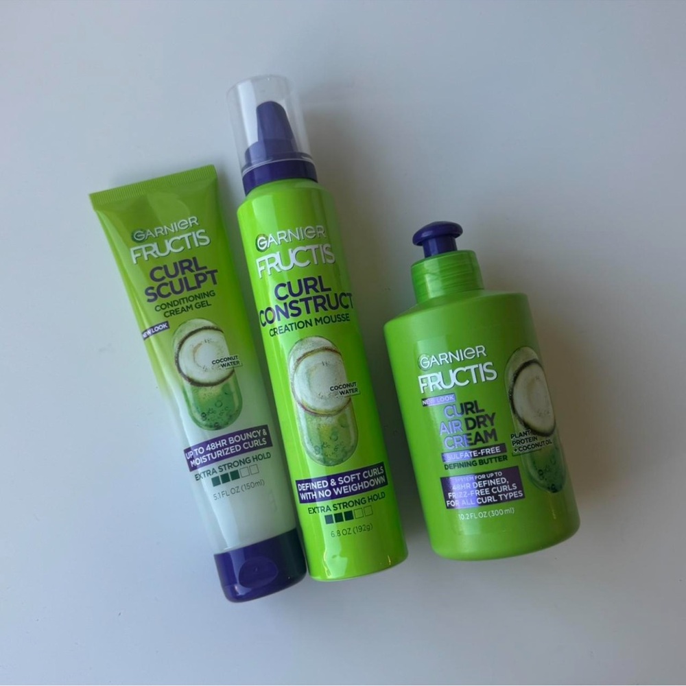Garnier Fructis Curl Sculpt and Air Dry Cream Trio